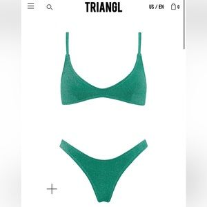 Triangl bikini NWOT medium top and bottom